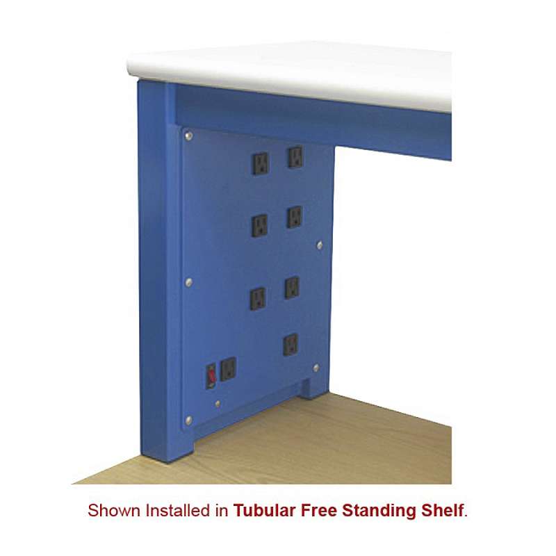 15Amp Electrical Panel, 8-Outlets with Circuit Breaker